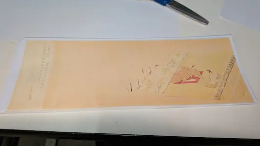 印刷後の様子。段で切り離し済み